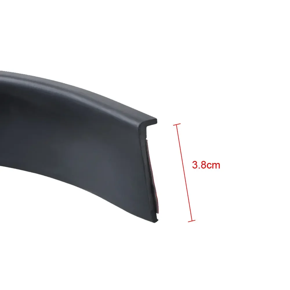 1Pc 1.5 Meter Universal Cars Trucks Rubber Black Car Fenders Extension Wheel Eyebrow Strip Protector Auto Styling Mouldings