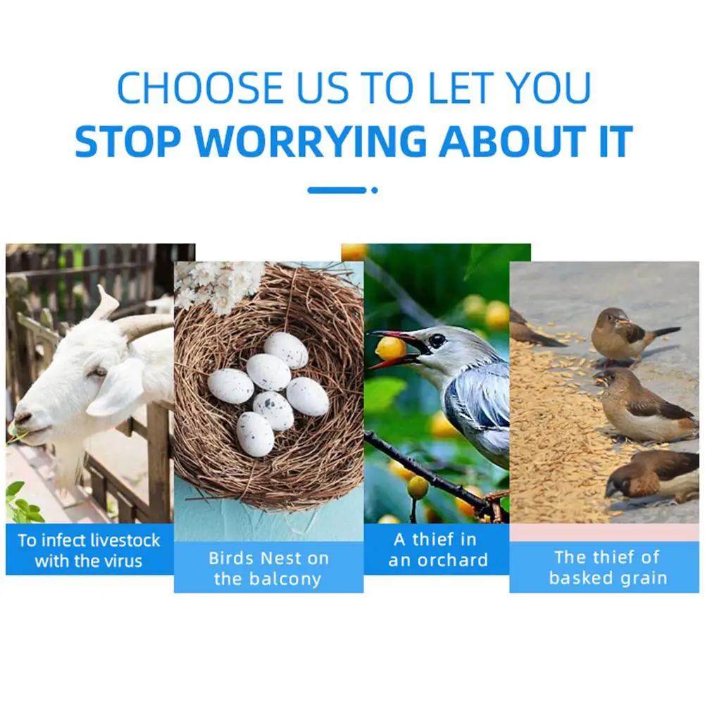 Ultrasonic Repelling Device Usb Rechargeable Large-capacity Battery Outdoor Adjustable Bird Repeller