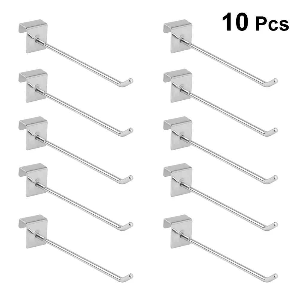 

20pcs Metal Display Rack 15Cm Silver Hooks For Kitchen Workshop Storage Organizer Heavy Duty Iron Hanger No Nails Needed