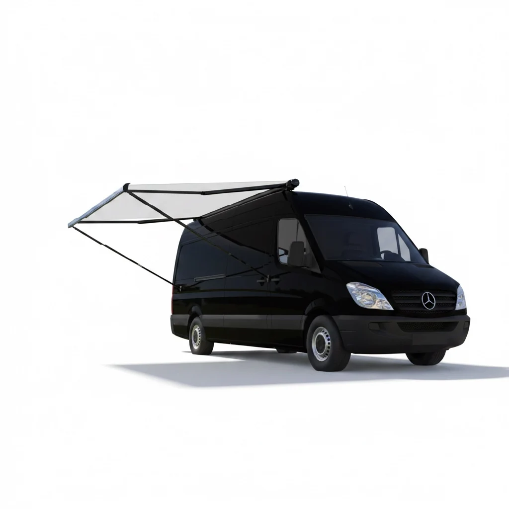 

Awnlux W5800 Waterproof Vinyl Canopy Manual Retractable Sunshade Full-cassette Folding Motorhome RV Awning