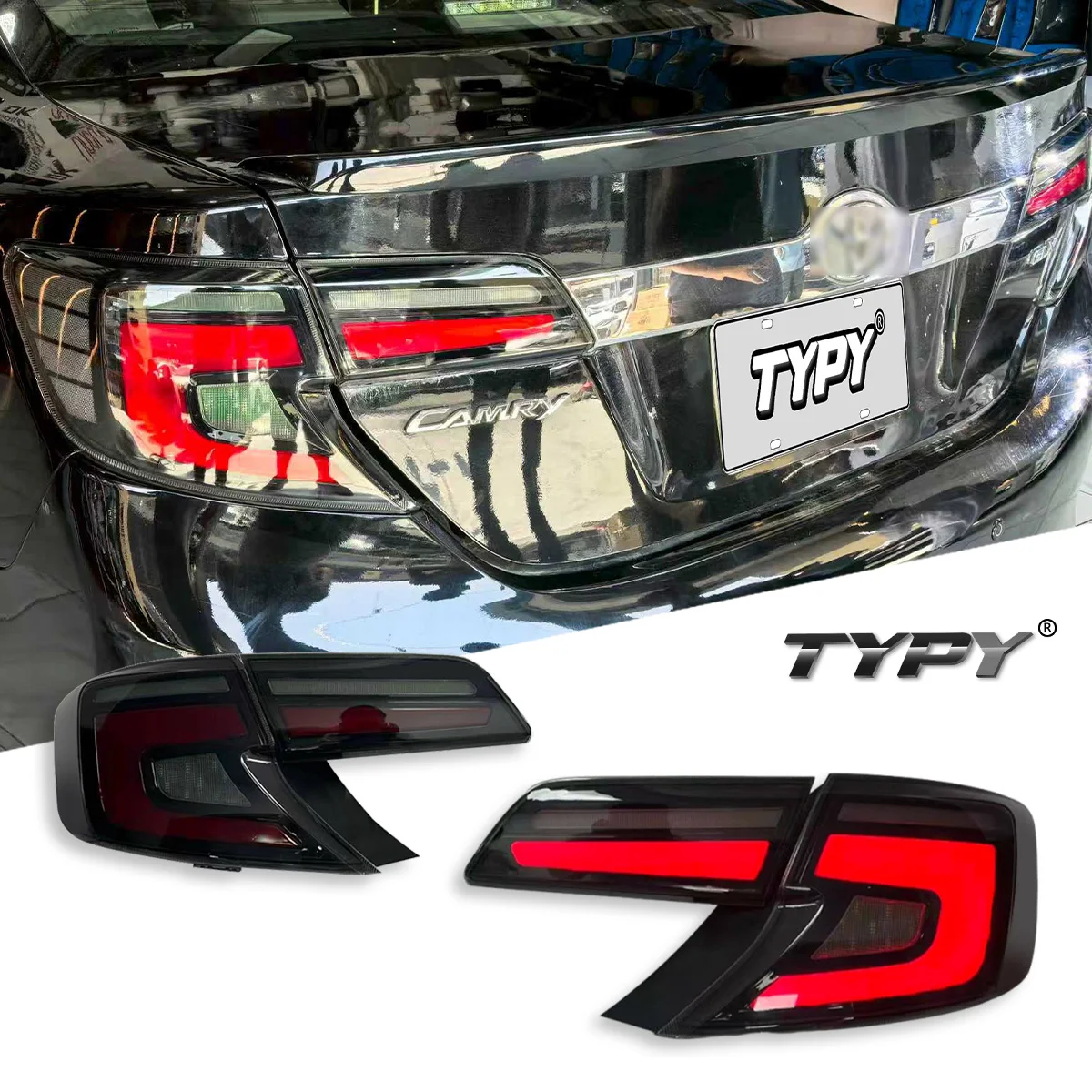 

TYPY автомобиль для Toyota Camry 2012-2014, обновленный задний фонарь, модифицированный новый DRL, динамический указатель поворота, светодиодный задний фонарь, автоаксессуары