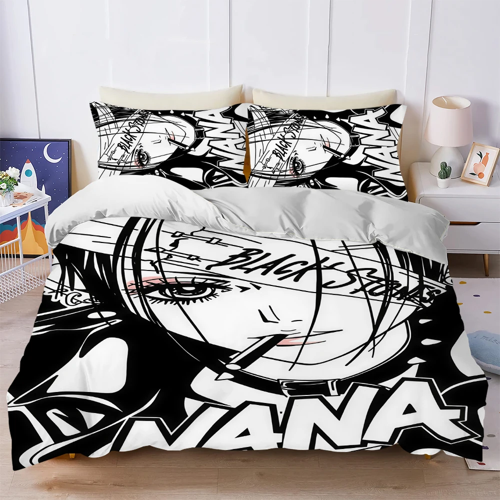 BLAST Osaki Nana smoking Comic Duvet Cover Set Soft Wash Bed 3 Piece Summer Comfortable Student Dormitory Home Baby Bedding Best