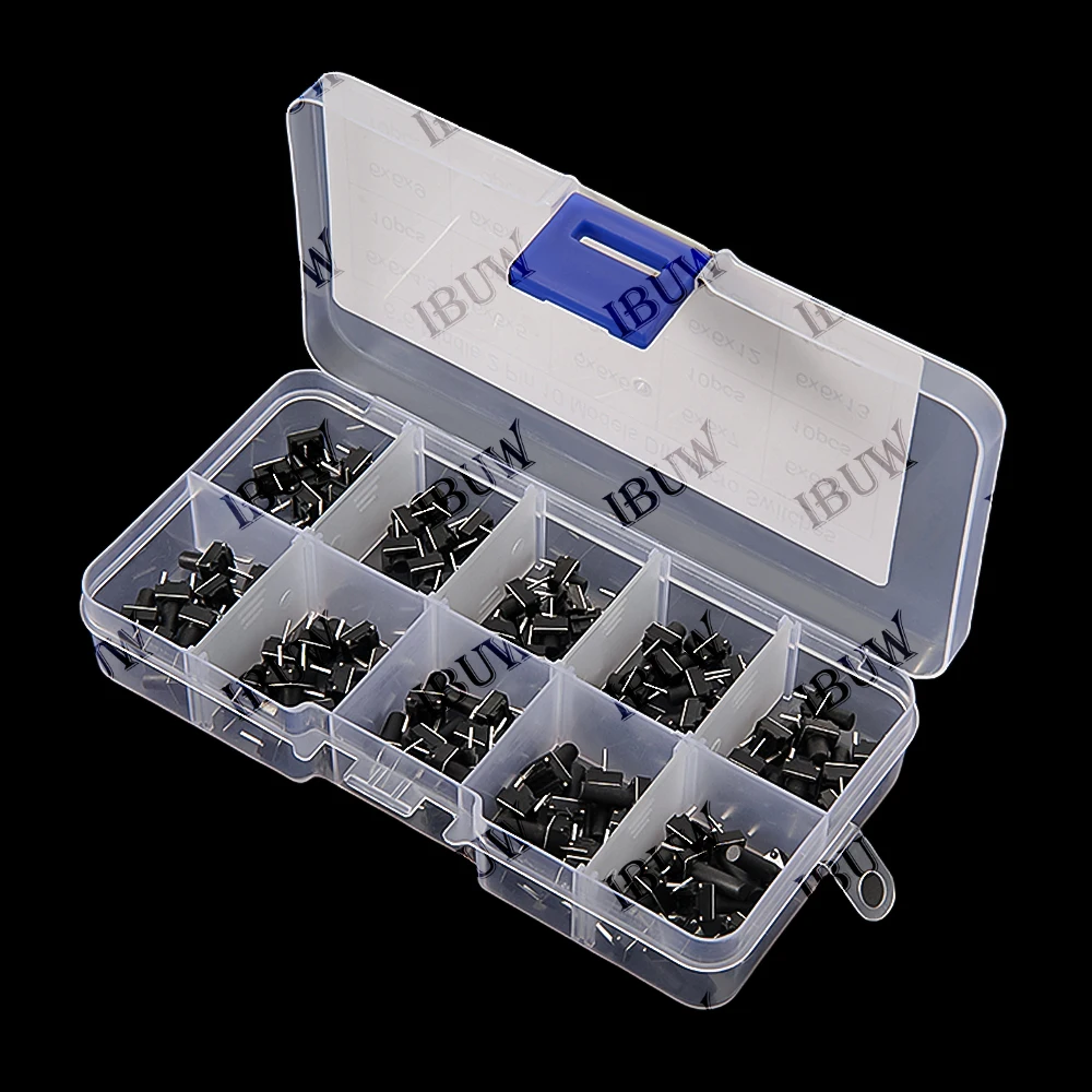 

10 номиналов, 100 шт. 2-контактный микротактильный кнопочный переключатель 6x6 мм, высота 5 мм, 6 мм, 8 мм, 9 мм, микротактильный переключатель, мгновенного действия, DIP-переключатель