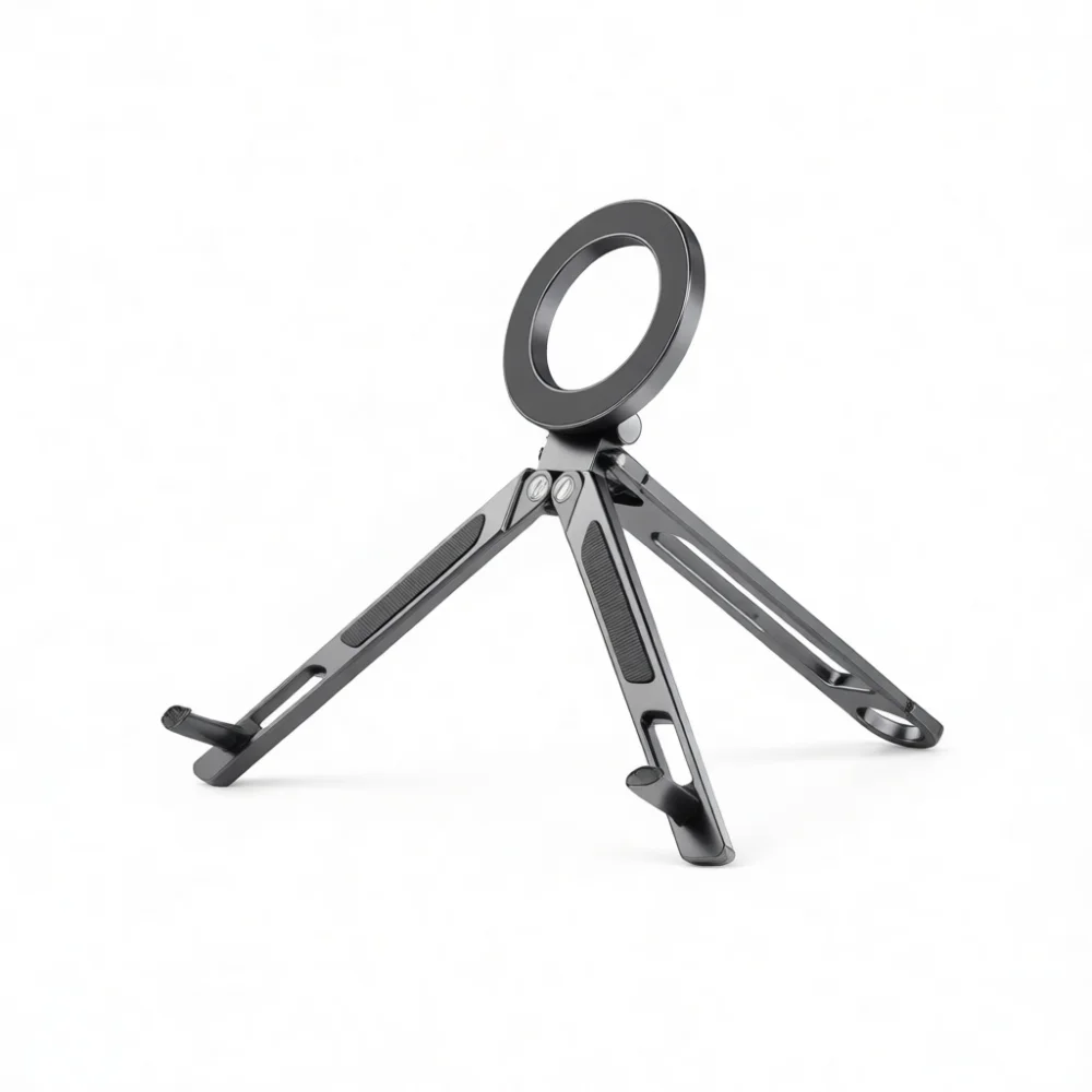Foldable Aluminum Alloy Magnetic Holder For Tablet Phone Stand Desktop Tripod Mount Stable Support Universal Desk Accessories