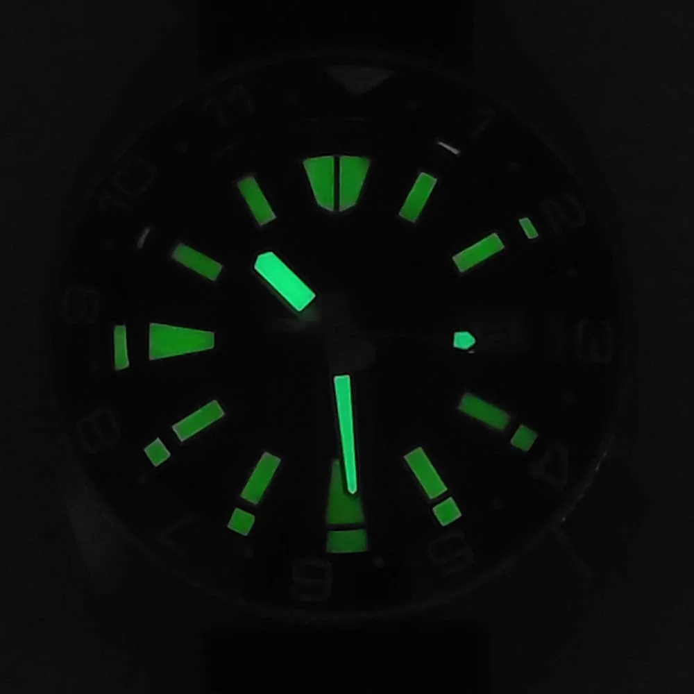 Casual Sport Watch Automatic Men\'s Clock Black Silicone Strap Stainless Steel Case Japan NH35 Movement Sapphire Crystal
