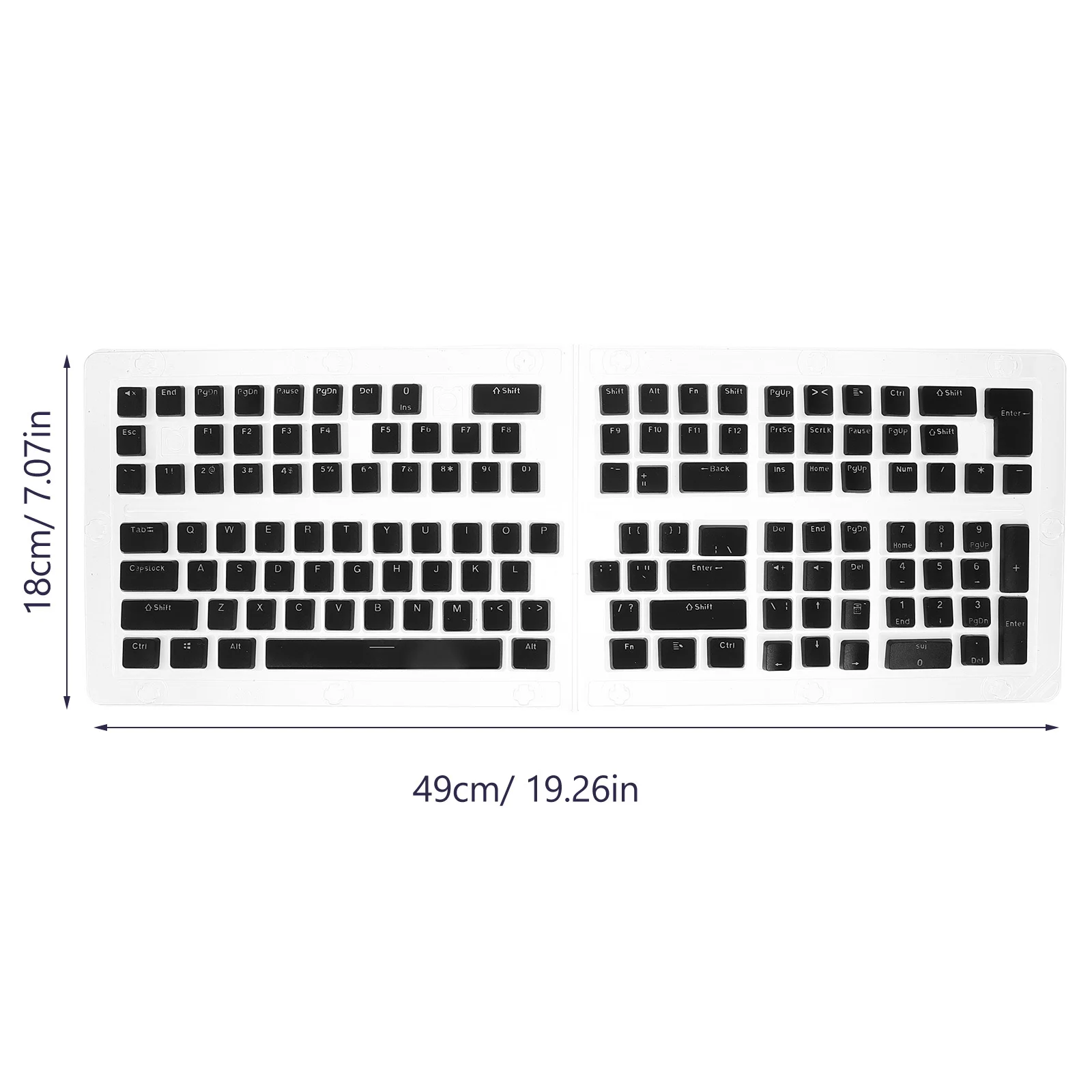 1 Zestaw 129 Klawiszy PBT do Klawiatury Mechanicznej, Trwałe, Odporne na Blaknięcie, Łatwe w Instalacji, Klawisze Gamingowe dla Entuzjastów