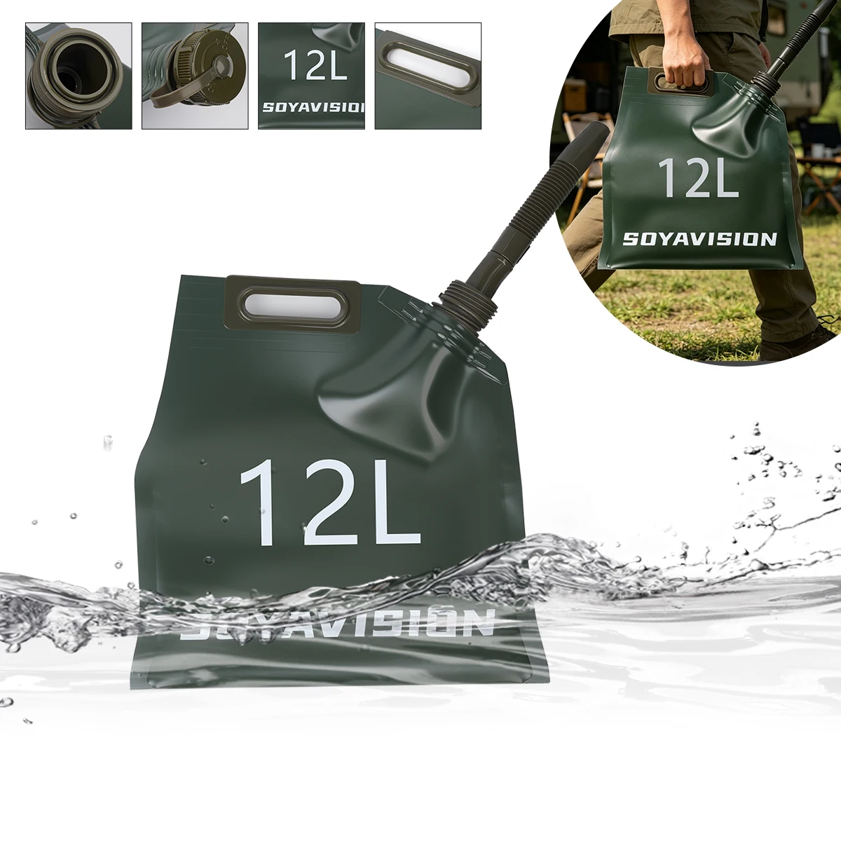 6L 12L 22L Tragbarer Ölbehälter für Auto und Motorrad, Offroad-Benzinkanister, Ersatz-Ölaufbewahrung, Kraftstofftank, Öleimer – Detail 11