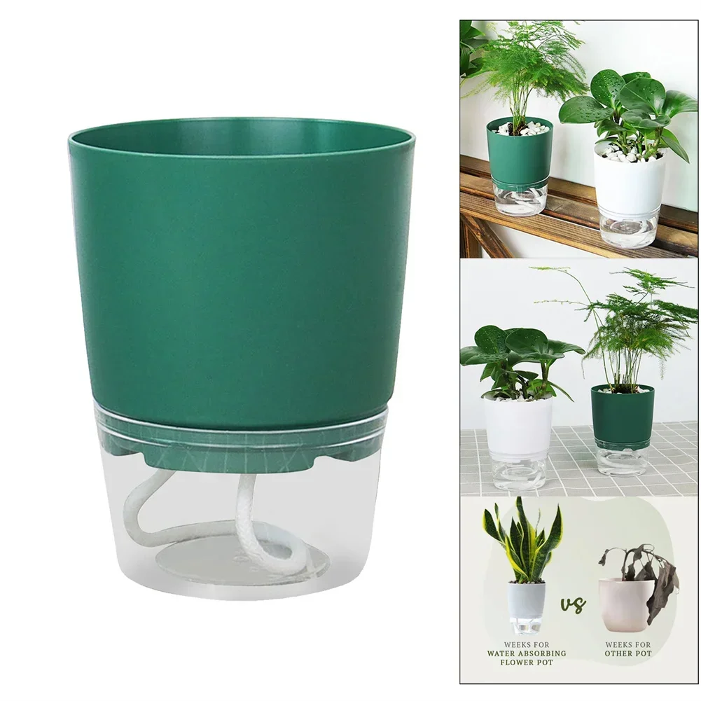 

Self Watering Plant Pots Lazy Hydroponic Water Absorbing Flower Pot Succulent Plant Flowerpot Garden Modern Decorative Pot