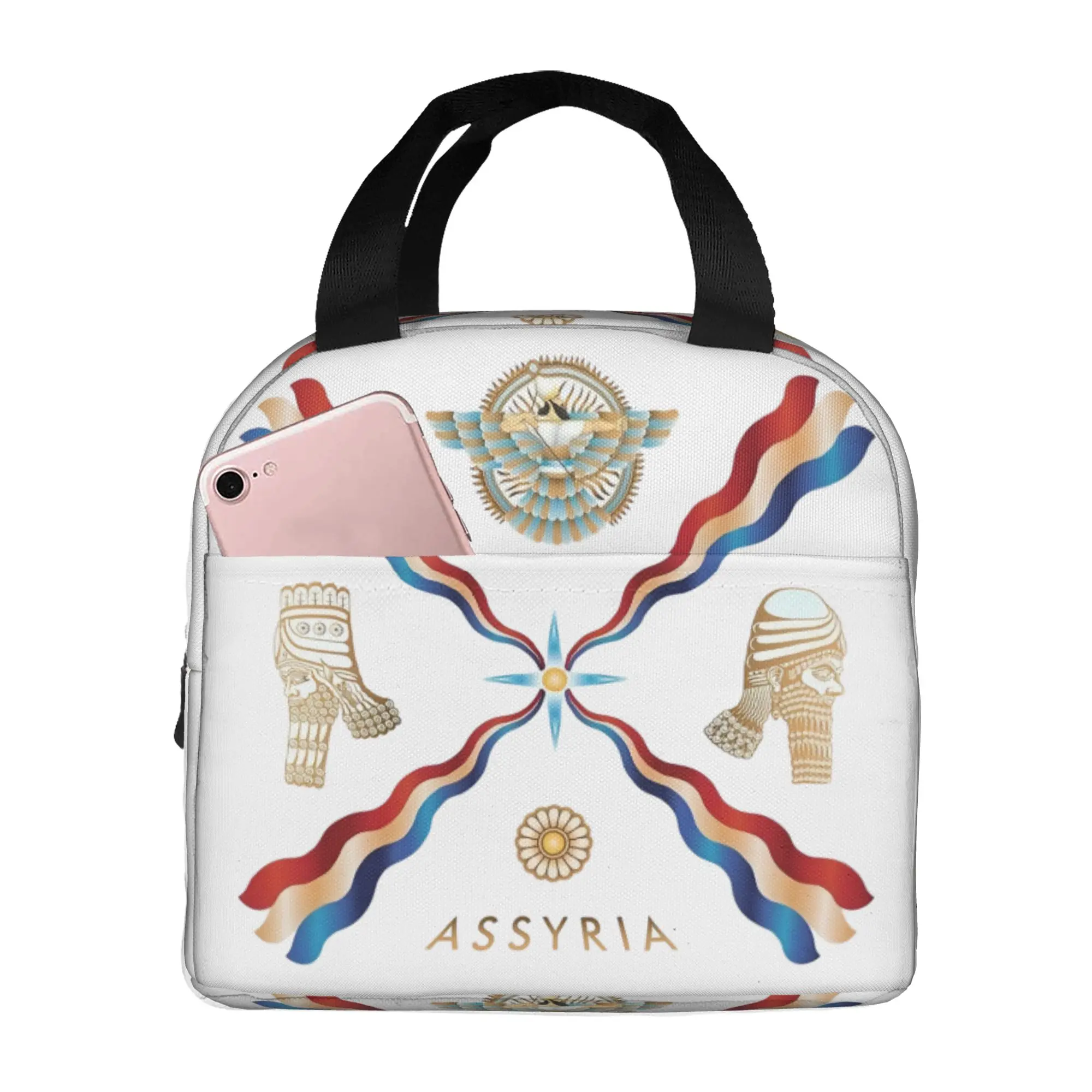 Assyrian Ashuraya Flag Assyria Empire Ator  Resuable Lunch Box Women Waterproof  Thermal Cooler Food Insulated Lunch Bag School