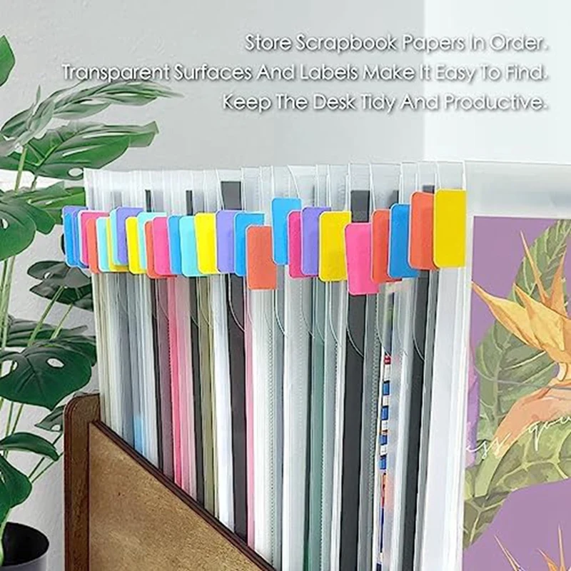 Tempat penyimpanan kertas Scrapbook 12X12 inci, catatan vinil, dan kartu tahan lama 30 buah