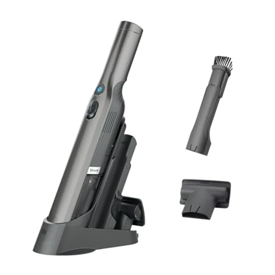 

WV201 WANDVAC Handheld Vacuum, Lightweight at 1.4 Pounds with Powerful Suction, Charging Dock, Single Touch Empty and Detachabl