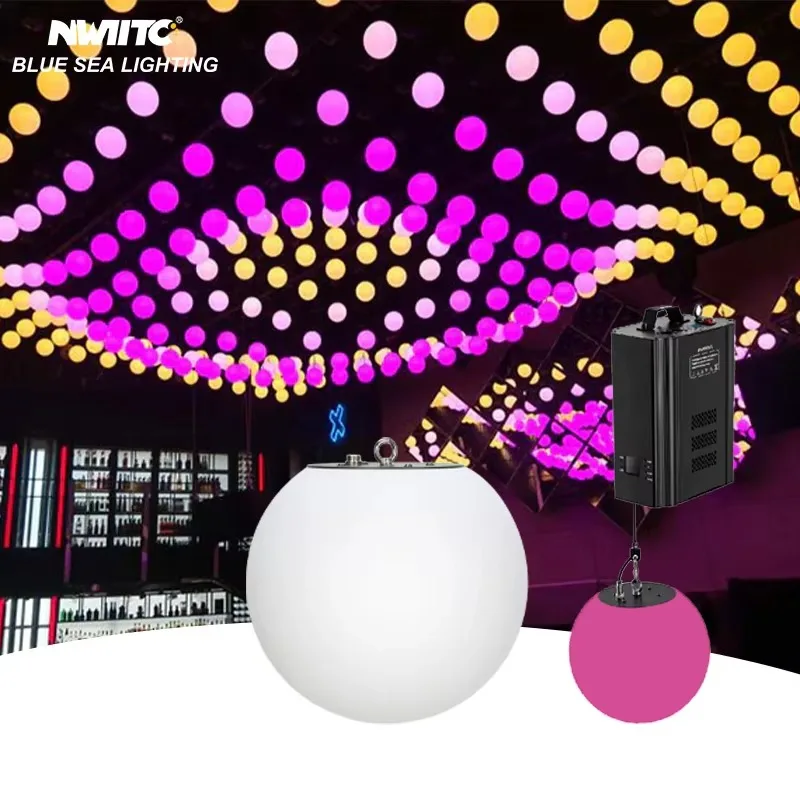 

[Hot Sale] Event Stage Nightclub RGBW Projection Lights Dynamic LED Kinetic Ball System 3m-12m High
