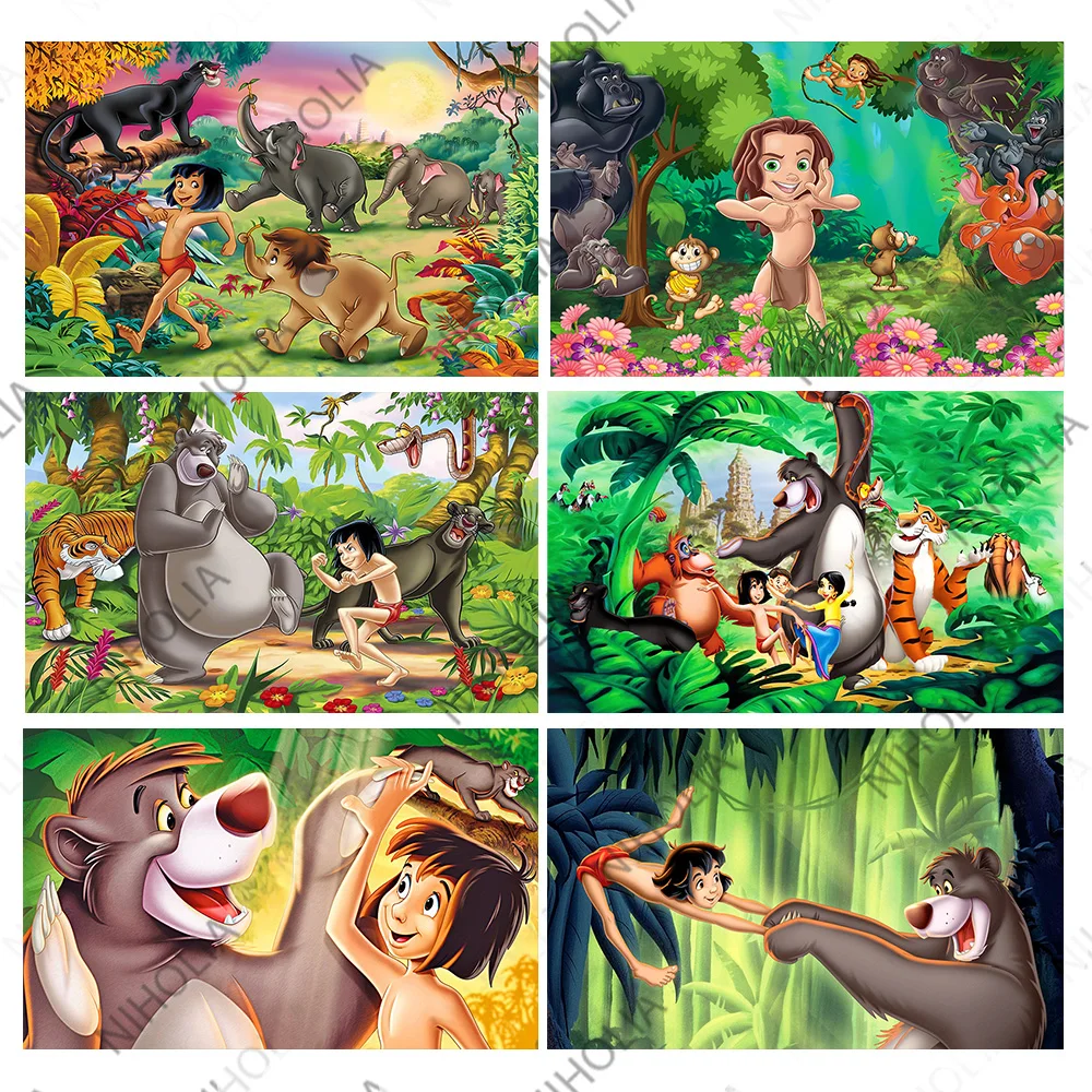 Cartoon Tarzan Photo Backdrop Kids Birthday Party Banner Baby Shower Decoration Home Room Photography Background