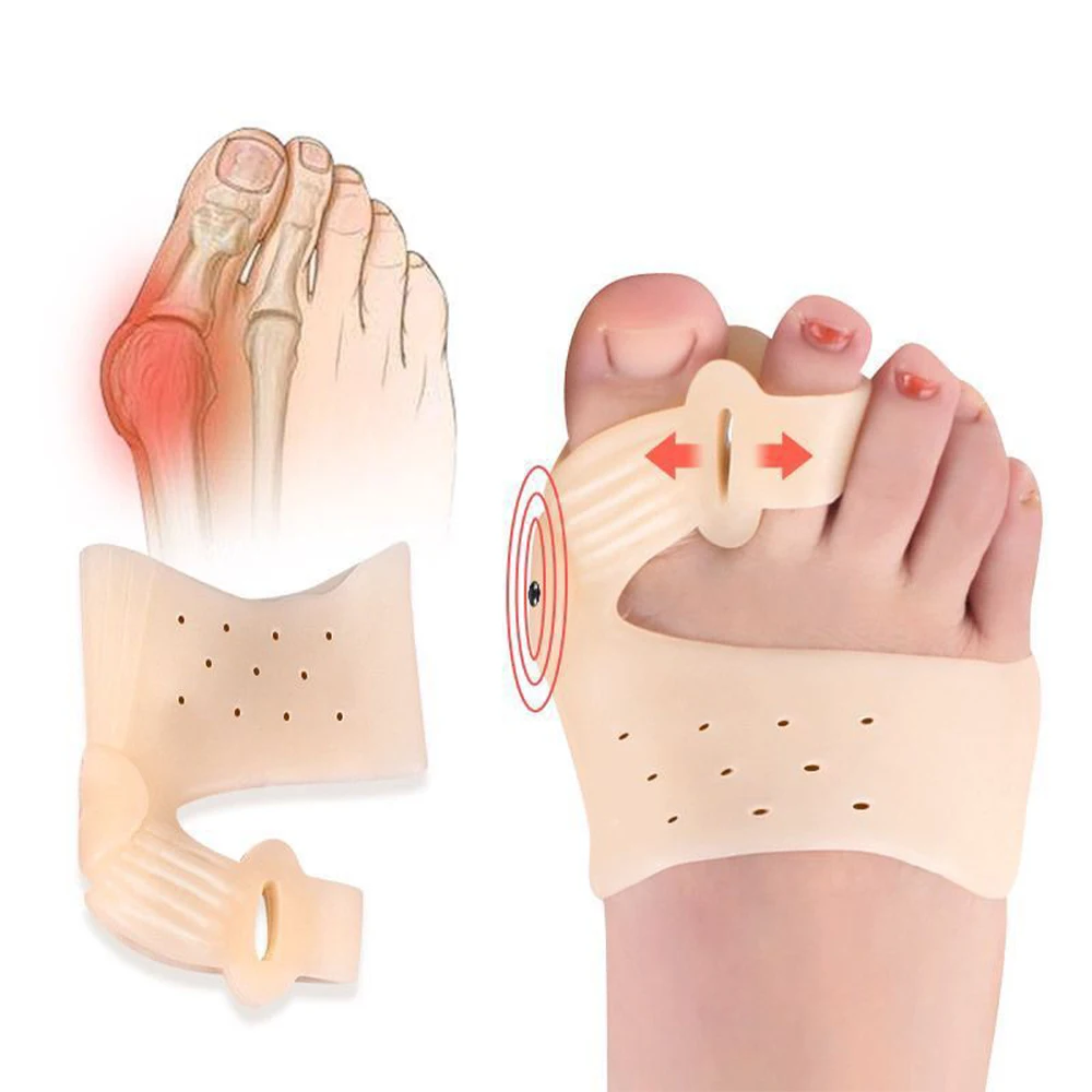 Elastic Toe Separator Bunion Corrector Silicone Hallux Valgus Orthopedic Protector Thumb Foot Corrector Spacers Bunion Relief