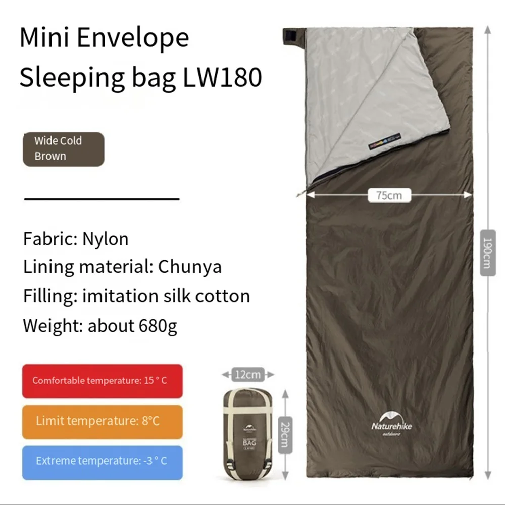 Naturehike Tragbarer Umschlagschlafsack Leicht Wasserdicht Komfortabel mit Kompressionssack für Outdoor-Camping und Wandern – Detail 9