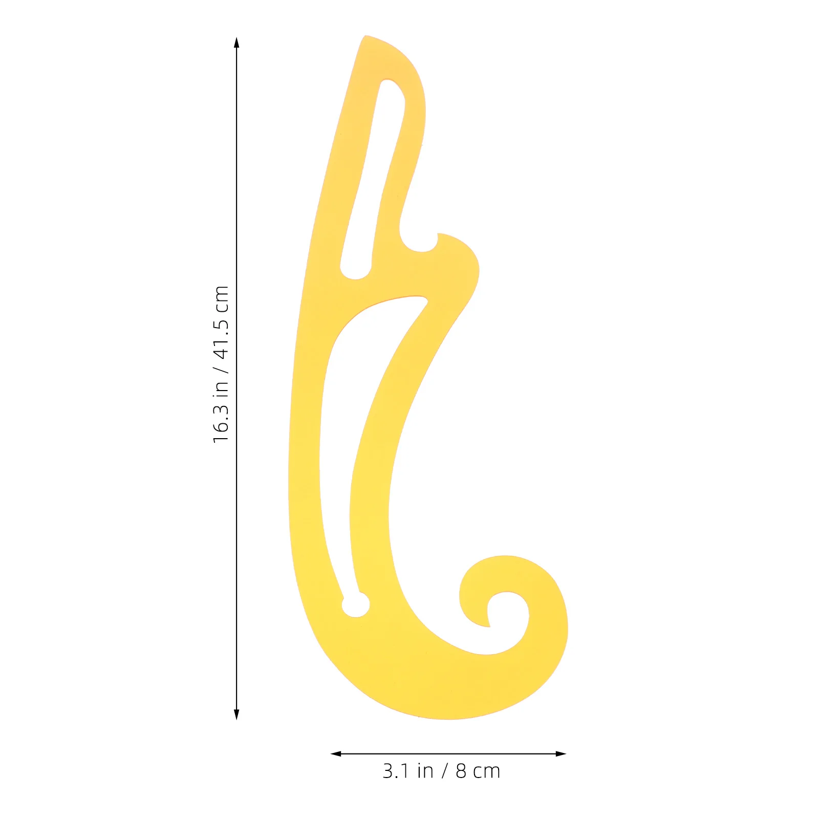 Regla curva de diseño, herramienta de dibujo multiusos de borde liso de plástico para hacer patrones de prendas, regla de corte de tela