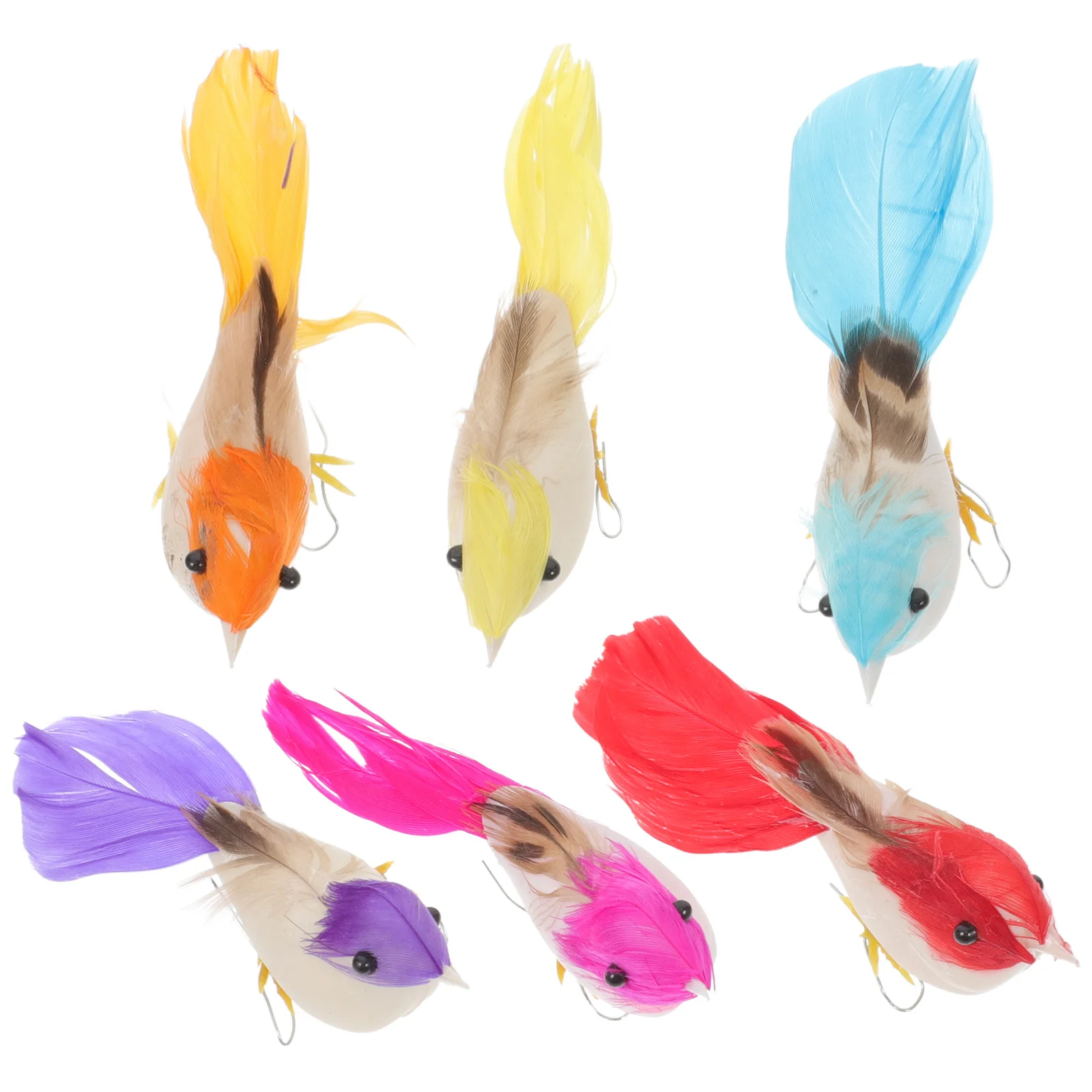 24pcs Small Cute Bird Decoration For Crafts Garden Home Decor Lifelike Artificial Birds Figurines Foam Ornaments