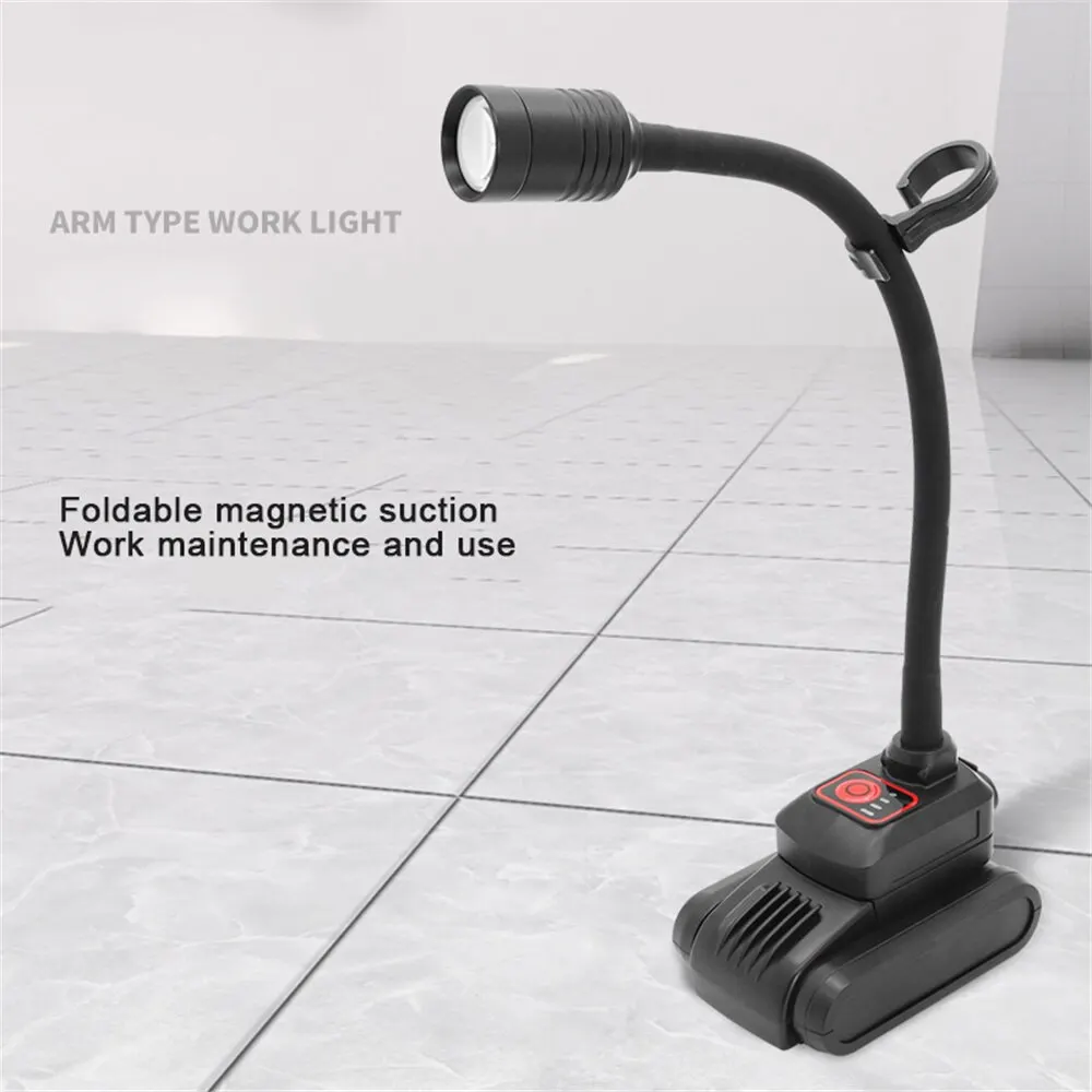 LED Portable Work Light Hose Lamp Electromagnetic Car Maintenance Multifunctional Machine Tool Light Strong