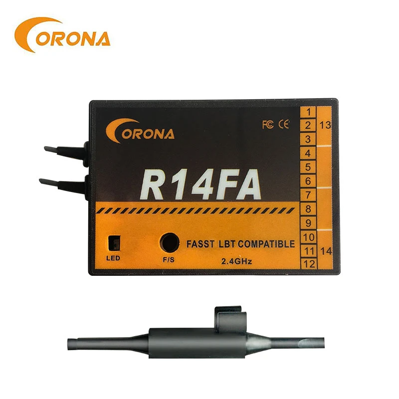 Corona R4FA/R6FA/F8FA/R14FA 2,4GHz Dual-Antennen FASST LBT Kompatibler FUTABA Empfänger für RC FPV Flugzeug-Drohnen-Teile