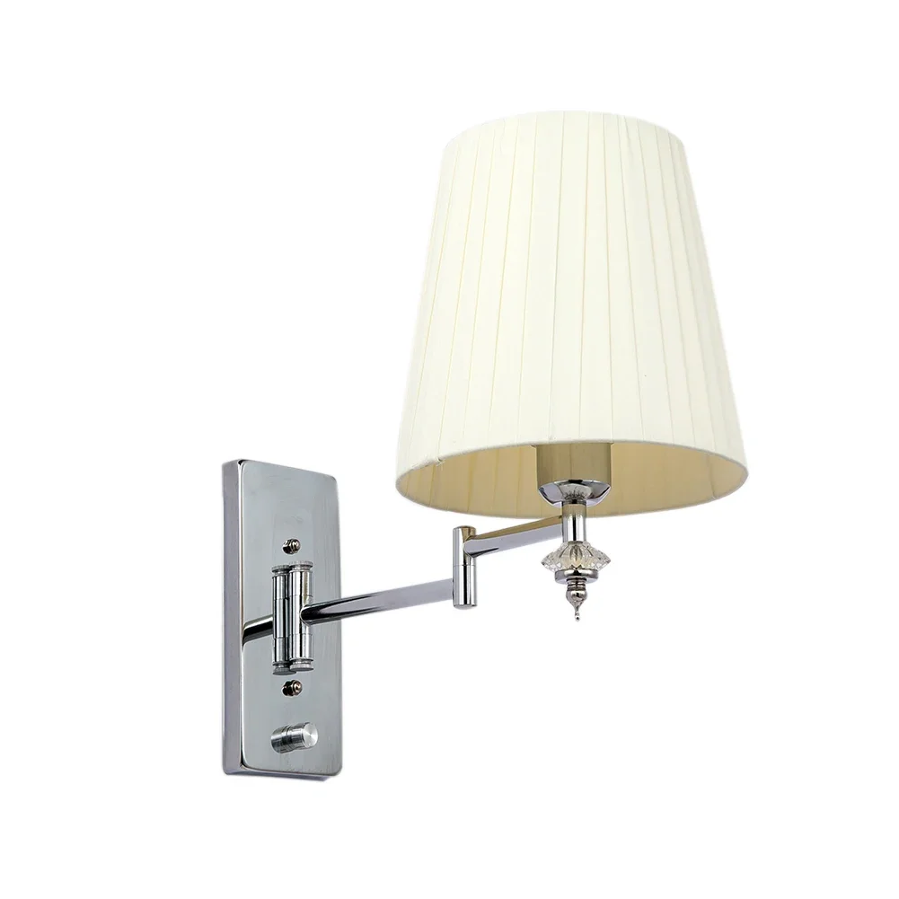 Modern Sconce Wall Lights Luminaria Bedside Reading Lamp  Swing Arm   E27 Crystal   Bathroom 