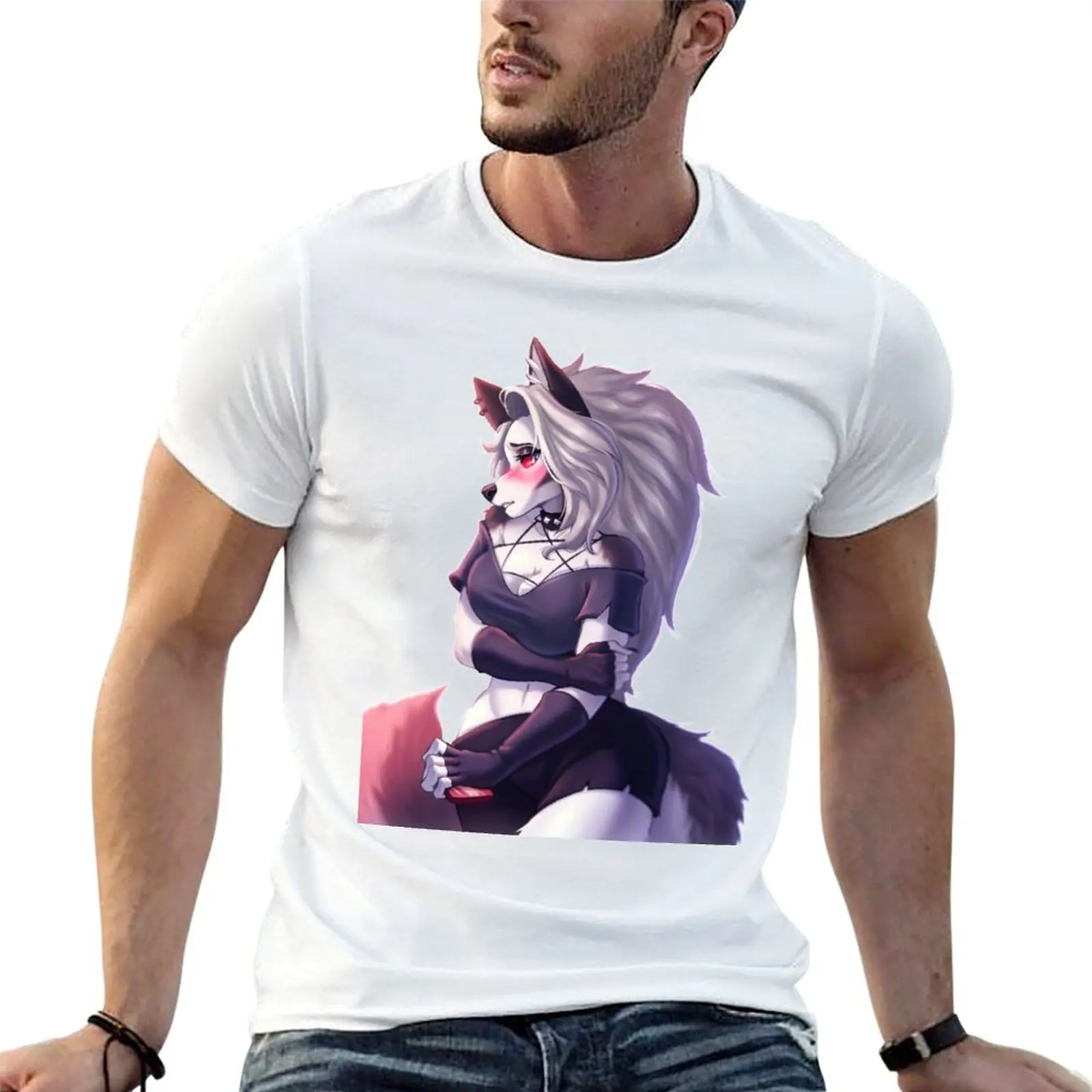 Shy Loona T-Shirt Vintage Print Crew Neck Tee