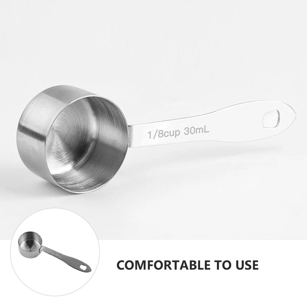 

1Pcs Stainless Steel Measuring Spoon Milk Powder Coffee Tea Flour Long Handle Dishwasher Safe Kitchen Accessory