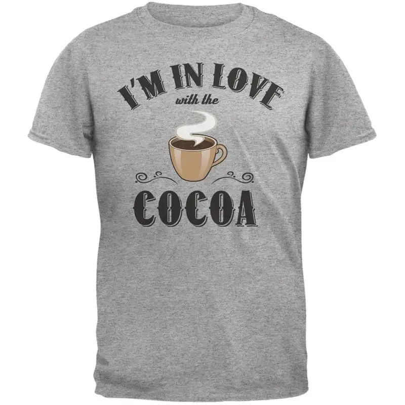 In Love With The Cocoa Heather Grey Adult T Shirt