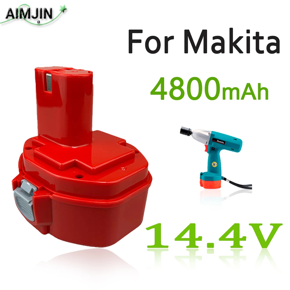 

For Makita 14.4V 4800mAH Ni-MH Battery PA14 1422 1433 1420 192600-1 6281D 6280D 6337D Rechargeable Batterie