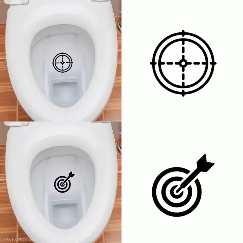 1PCS Creative Hit The Target Toilet Stickers Home Decoration Wall Decals Mural Art Poster PVC Diy Sticker on The Wall Toilet