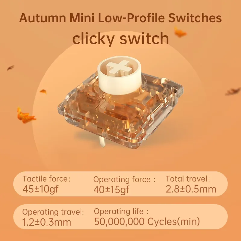 Kailh Low Profile Switches Linear Clicky Tactile Spring Summer Autumn Winter Switch 1353 Choc For DIY Mechanical Hitbox Keyboard