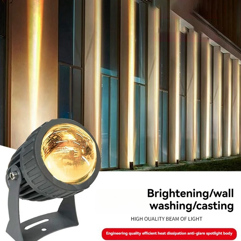 Outdoor LED Garden Wall Spotlights 10W Landscape Lighting AC220V IP65 Waterproof One Beam Spotlight Warm White-ABHG view 6