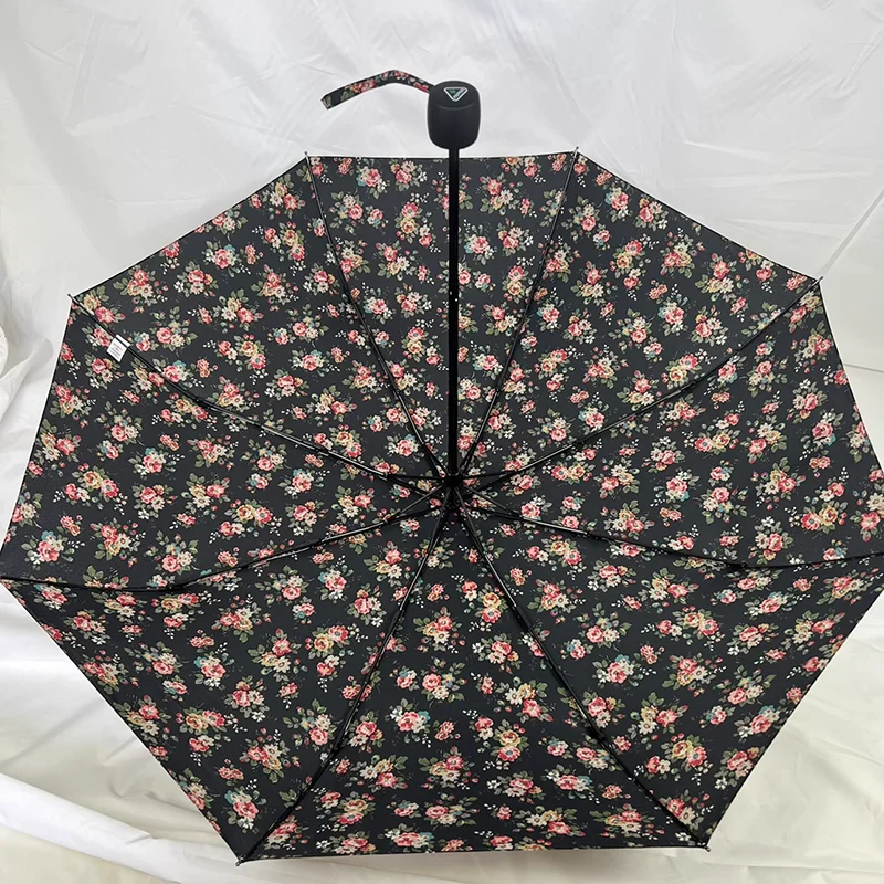 104cm Warm winter wave point rain and light dual-use umbrella aluminum folding sun protection windproof UV resistant UPF50+sun