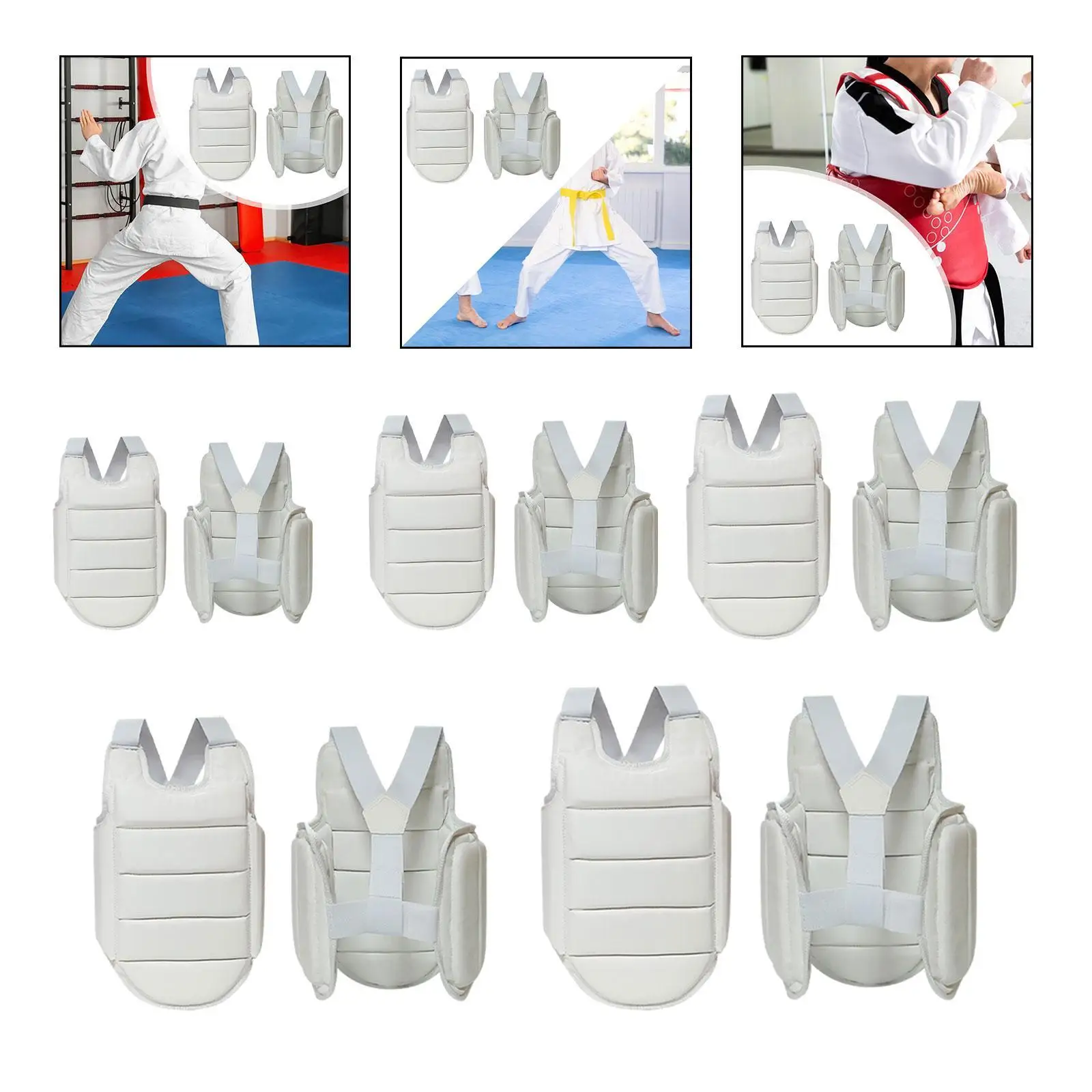 Karate Chest Guard Rib Protector Armour for Equipment Volleyball Baseball