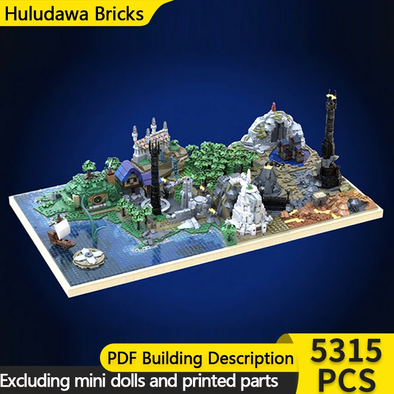 

Кольцо-модель фильма MOC, строительные кирпичи, миниатюрная кинокарта, модульная технология, детские праздничные подарки, сборные игрушки, костюм