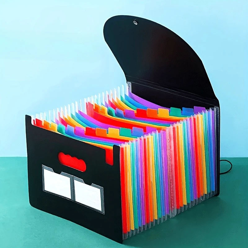

25-Compartment A4 Accordion Folder - Durable Plastic File Organizer, Office & Home Document Storage for Efficient Organization