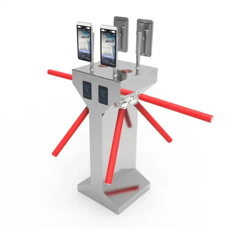custom.Access Control Card Entrance Vertical Tripod Turnstile Gate With Face Recognition