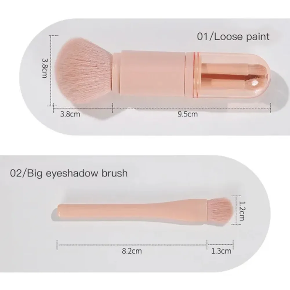 1 Pc 4 で 1 格納式メイクブラシミニアイブラシメイクブラシポータブルメイクブラシ美容ツール