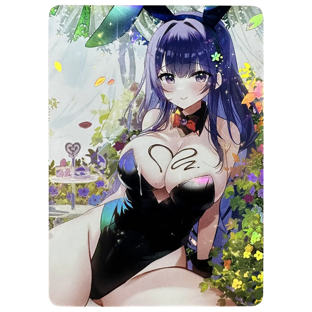 

63*88mm Genshin Beelzebul Flash Cards Game Bunny Girl Anime Single Cards ACG Kawaii Gifts Toys Collection Cards