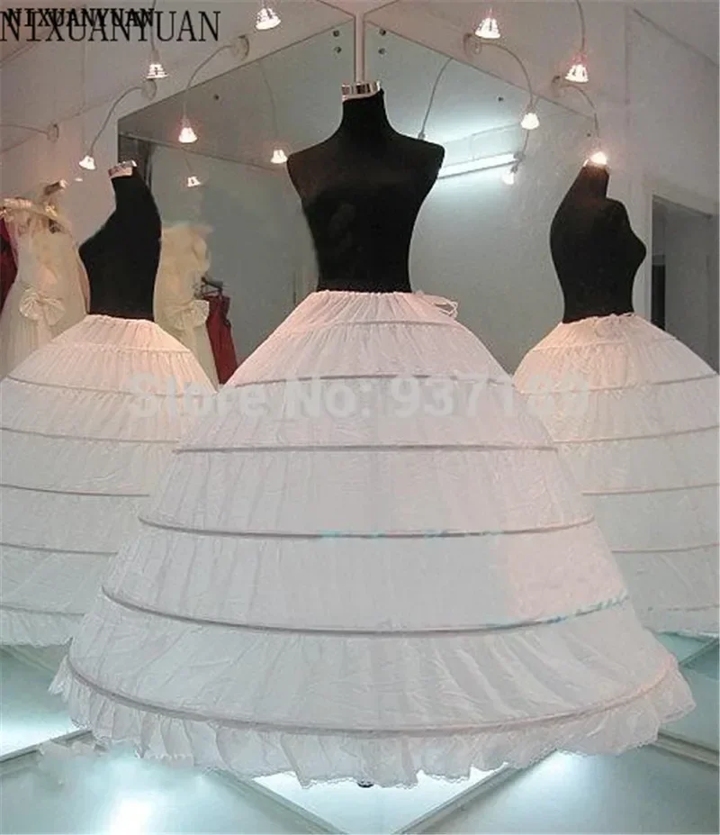 NIXUANYUAN-6 Hoop Petticoat Underskirt para vestido de baile, Vestido De Noiva, Roupa Interior Crinoline, Acessórios Do Casamento, 2024