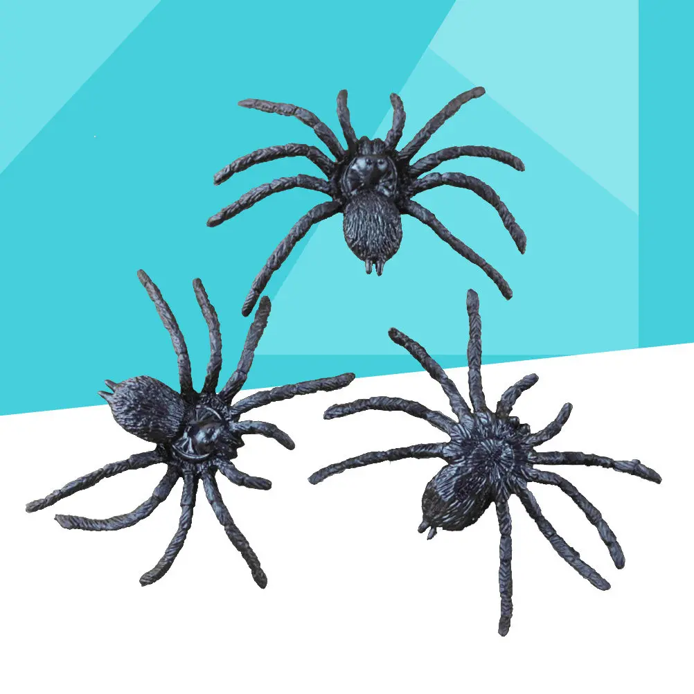 

10Pcs Realistic Plastic Black Spiders for Halloween Pranks Parties Carnivals Costume Decor Scary Creepy Eye Catching Fun Props