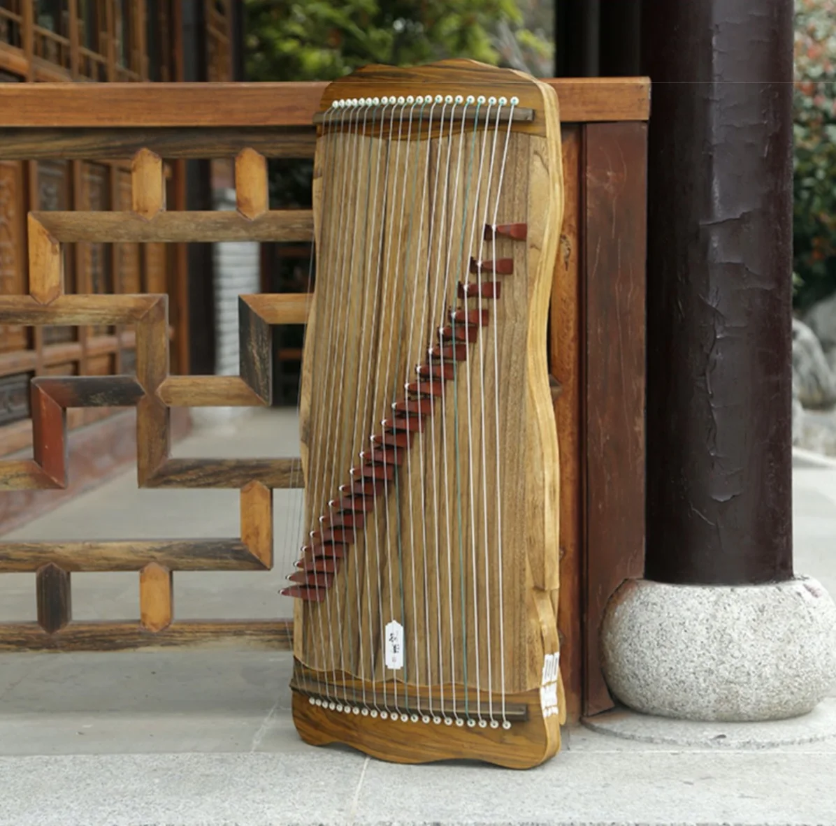 Pequeños instrumentos de cuerda chinos guzheng portátiles de 1M con 21 cuerdas