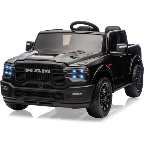 Carro elétrico de 2 lugares para crianças, 24v, passeio em caminhão com controle remoto, bluetooth, cama de caminhão esposa, luzes led de 3 velocidades, presentes de aniversário