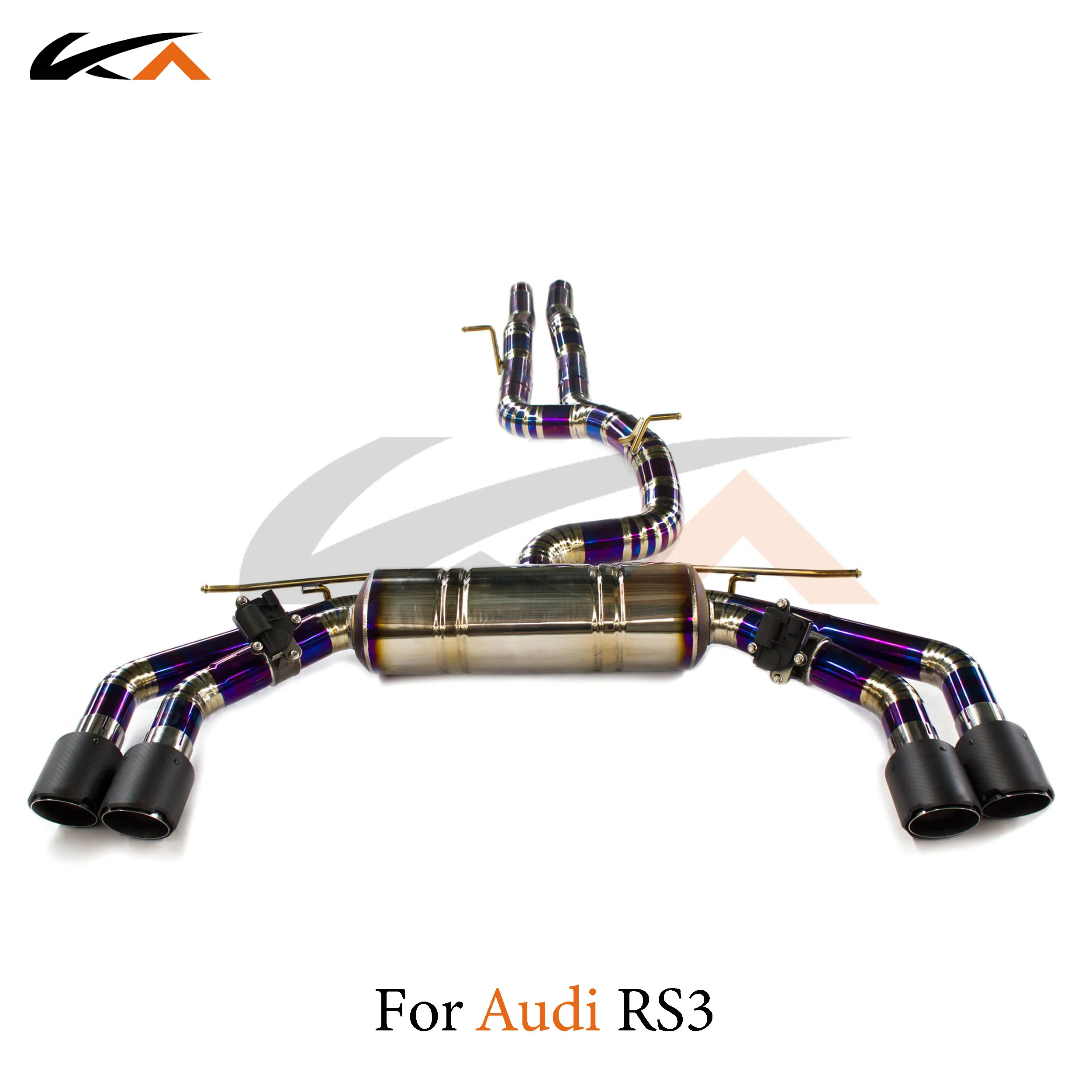 

KA Tuning exhaust system parts titanium alloy catback for Audi RS3 rear section performance muffler valve