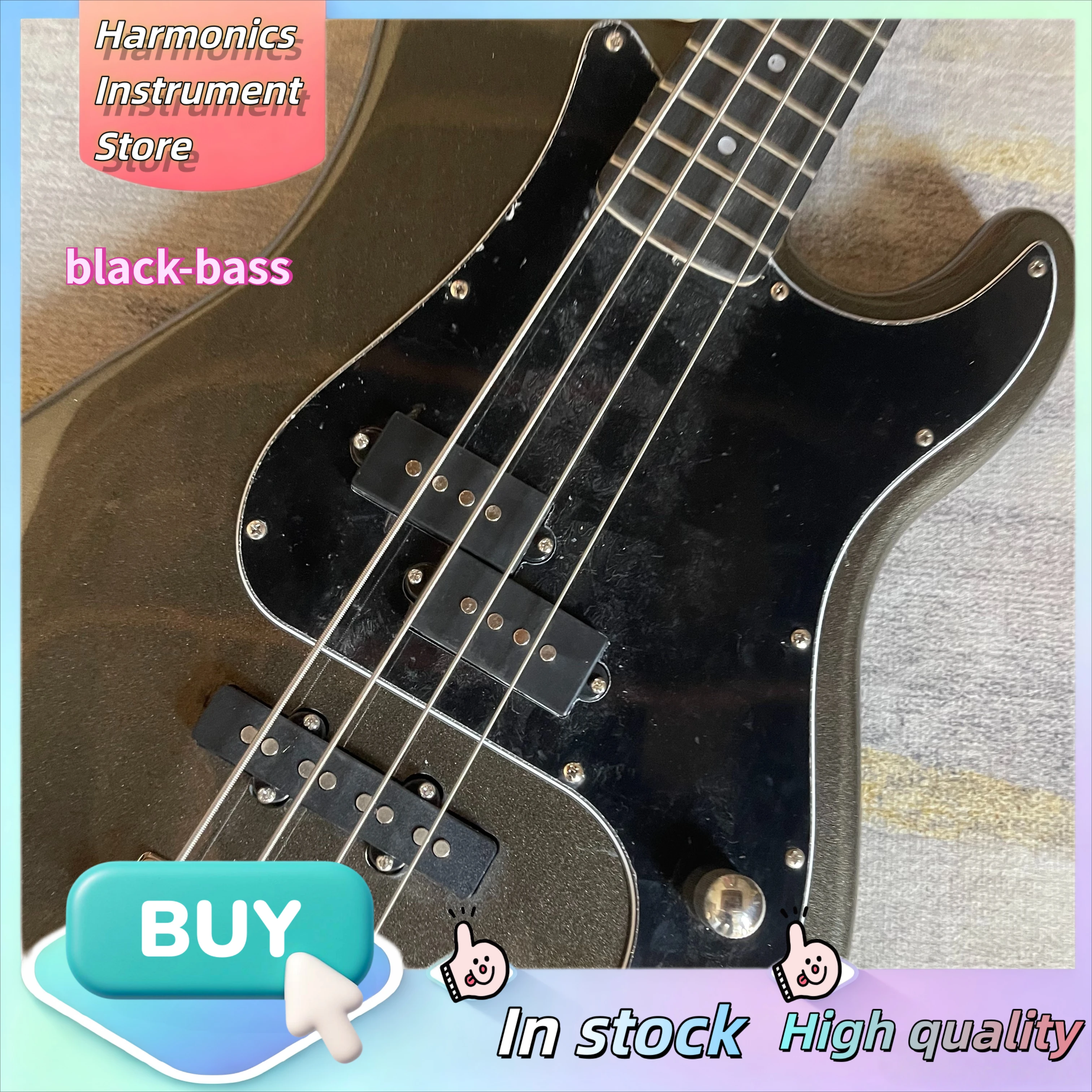 1996 Affinity PJ-Style Bass Precision-Jazz Dual Pickups Bass, Metallic Gray Basswood Body 3-Knob Passive Circuit Rehearsal view 3