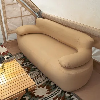 접이식 휴대용 레이지 팽창식 소파 의자, 헤비 듀티, 성인 2 인용 에어 소파 소파, 실내 거실 야외 여행용