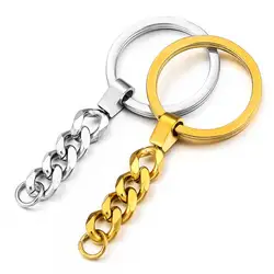 2pcs Stainless Steel Gold Plated Keychain Split Rings Women and Men for DIY Jewelry Making Hoop Material Bulk Wholesale