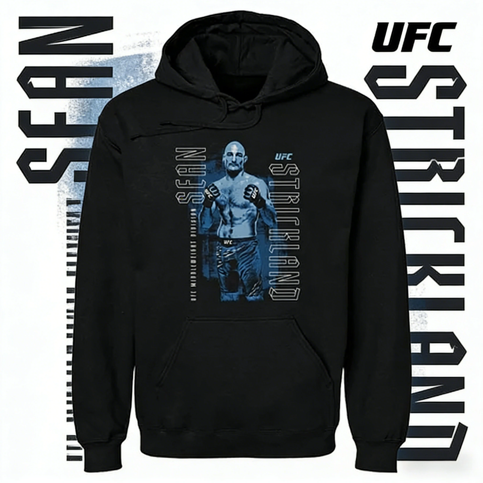 

Толстовка с капюшоном UFC Sean Strickland тематическая 2025-26, осенне-зимняя свободная рубашка с капюшоном из чистого хлопка для мужчин и женщин