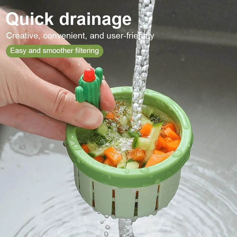 Cactus Kitchen Sink Drain Strainer lavelli da cucina filtro per raccoglitore di rifiuti cestello drenante per lavello di Cactus multifunzionale per uso domestico