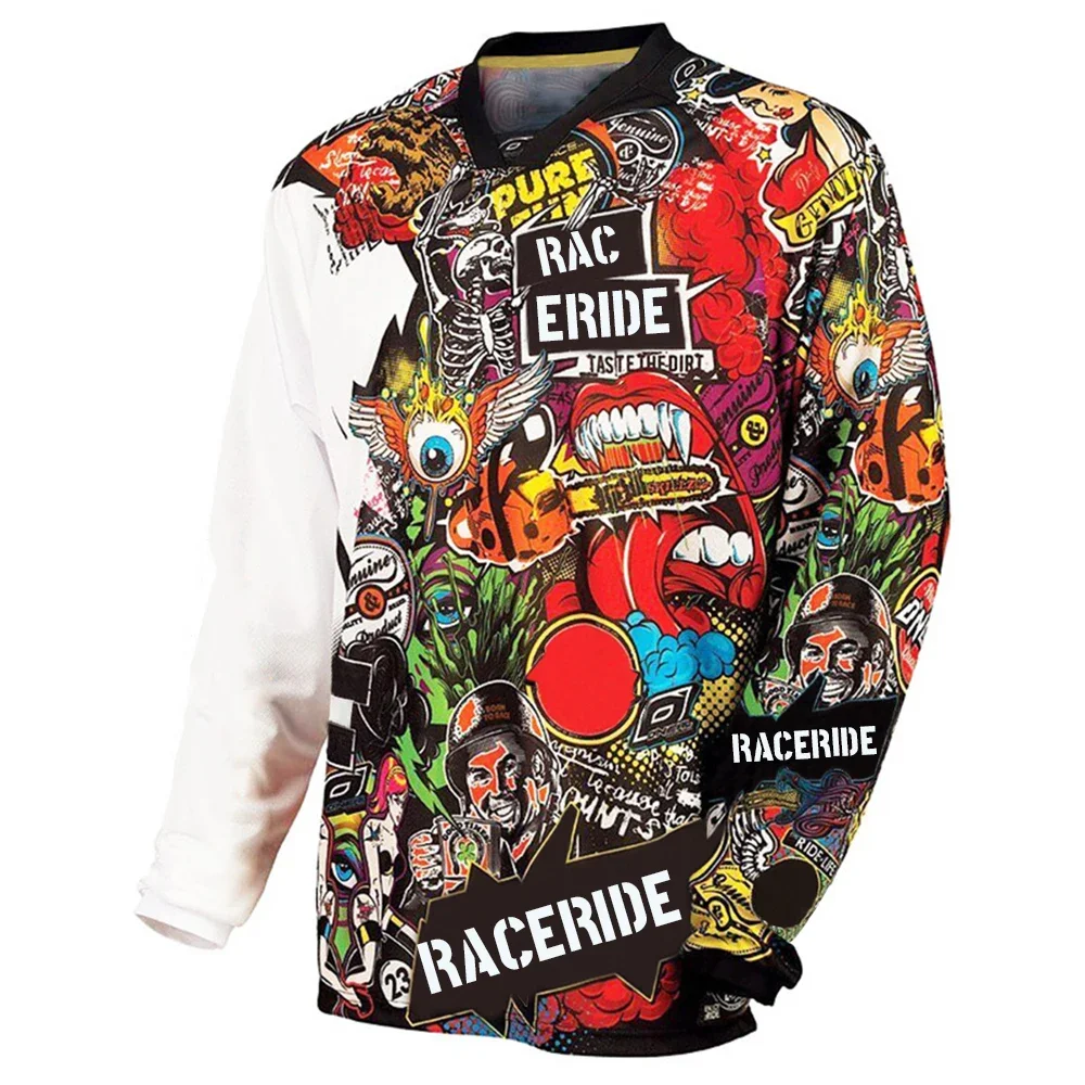 

RACERIDE Long Sleeve Racing Clothes Cycling T-shirt Mountain Downhill Bike DH MTB Offroad Motocross Jerseys wholesale