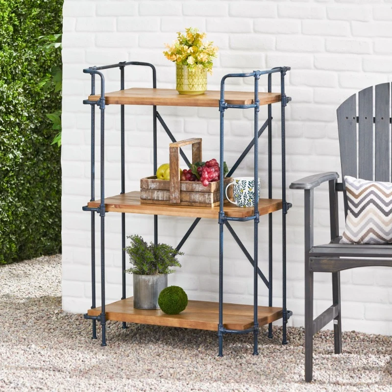 

40.5 Inch Home Garden Storage Rack Plant Stand Bookcase Storage Holders Display Shelf Bedroom Organizer Apartment Accessories